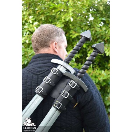 Wolf Double Back Scabbard - Black