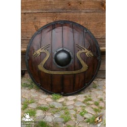 Viking Dragon Shield - Wood - 32IN - LARP
