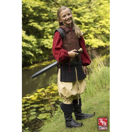 Larp Fighter RFB Fighter Leather LARP Armour - Brown - Breastplate Chest Armour
