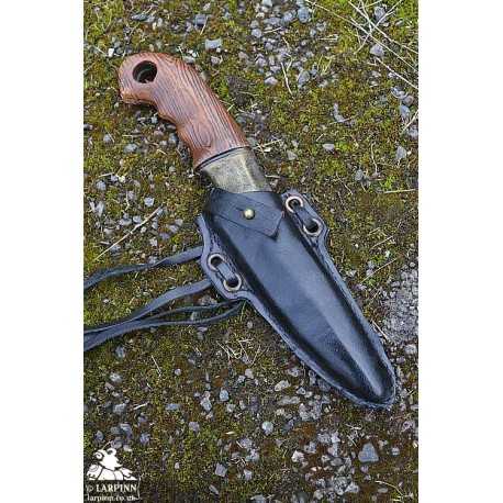 Woodsman Throwing Knife and Holder - Black