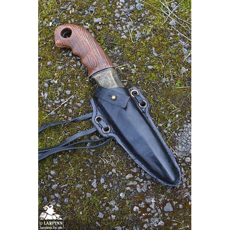 Woodsman Throwing Knife and Holder - Black