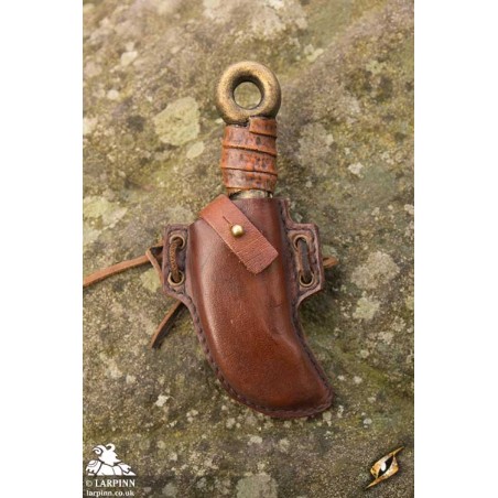 Skinner Throwing Dagger and Holder - Brown