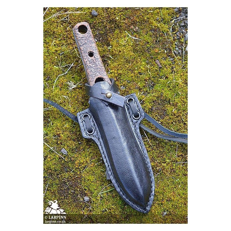 Thrust Throwing Knife and Holder - Black