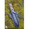 Thrust Throwing Knife and Holder - Black