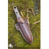 Thrust Throwing Knife and Holder - Brown
