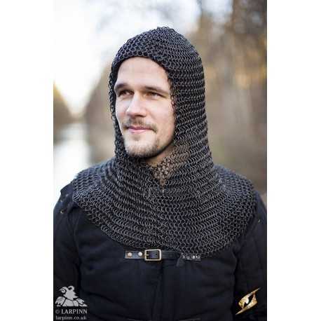 Alaric Chainmail Coif - Epic Black
