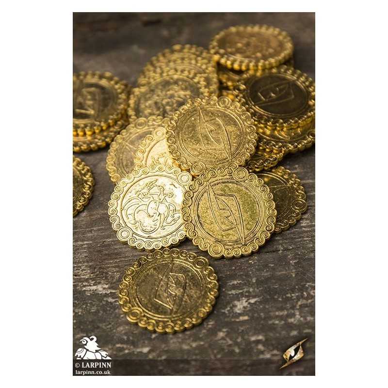 Set of 10 Gold LARP Coins - Medieval Collectibles