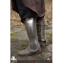 Persian Greaves - Polished Steel