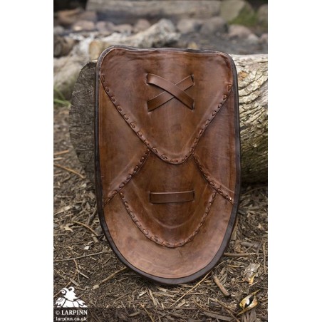 Leather Buckler - 18IN X 11IN - LARP