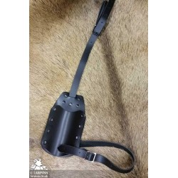 Earl Dagger Leg Scabbard - Black - with Handle Popper