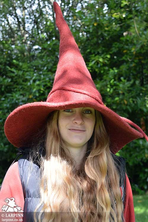 Woollen Wizard Hat Red Wizard Costume Larp, Cosplay Theater