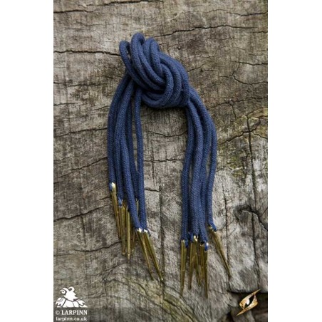Tie Strings With Points - Dark Blue