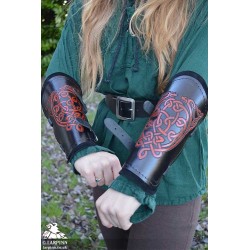 Celtic Weave Bracers - Black