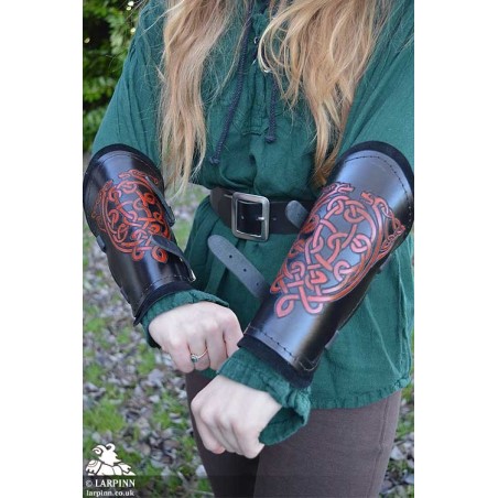 Celtic Weave Bracers - Black