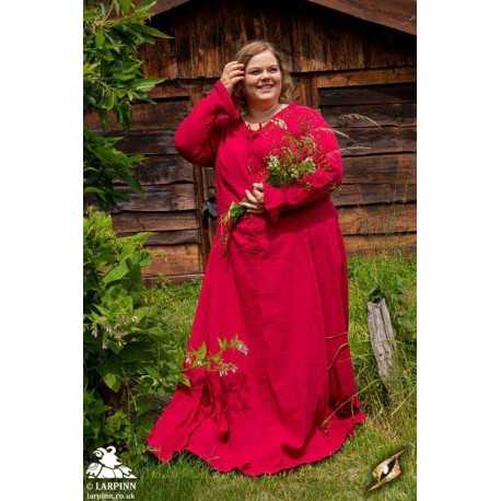 Isobel Shift Dress - Dark Red