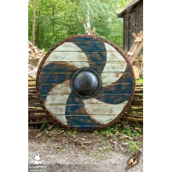Thegn Saxon Shield - Blue/White - 28IN - LARP