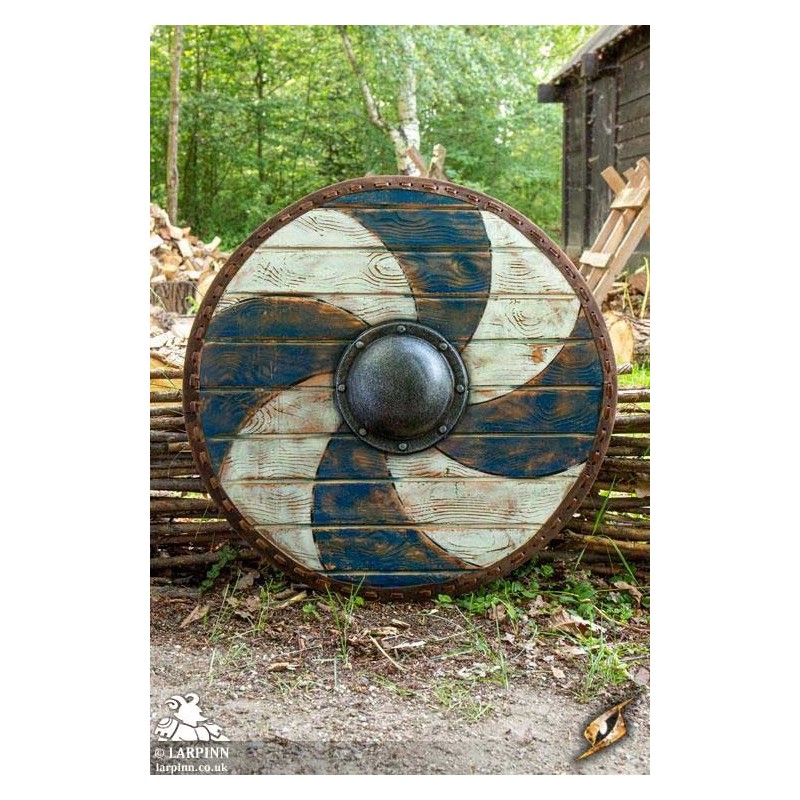 Thegn Saxon Shield - Blue/White - 28IN - LARP