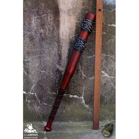 Barbed Wire Baseball Bat - Red - 32in - LARP