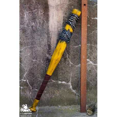 Barbed Wire Baseball Bat - Yellow - 32in - LARP