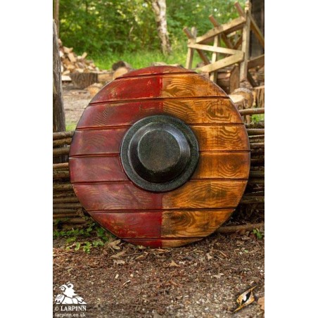 Drang Shield - Red/Wood - 20IN - LARP