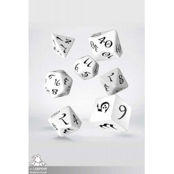 Classic RPG White & Black Polyhedral Dice Set