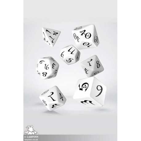 Classic RPG White & Black Polyhedral Dice Set