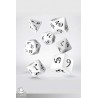 Classic RPG White & Black Polyhedral Dice Set