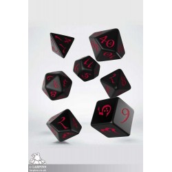 Classic RPG Black & Red Polyhedral Dice Set