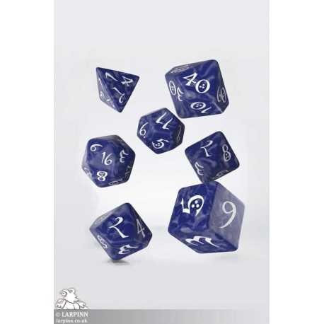 Classic RPG Cobalt & White Polyhedral Dice Set