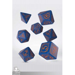 Wizard RPG Blue & Orange Polyhedral Dice Set