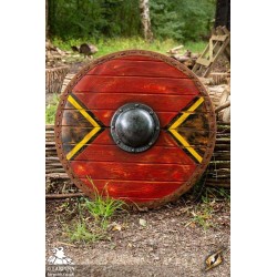 Thegn Saxon Shield - Red - 28IN - LARP