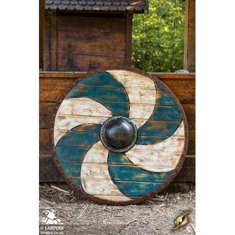 Thegn Saxon Shield - Blue/White - 32IN - LARP