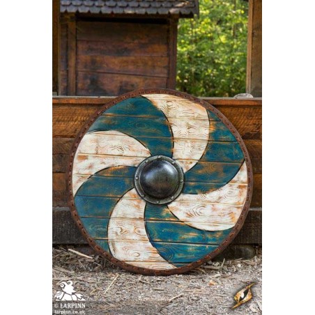 Thegn Saxon Shield - Blue/White - 32IN - LARP