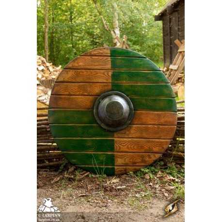 Drang Shield - Green/Wood - 28IN - LARP