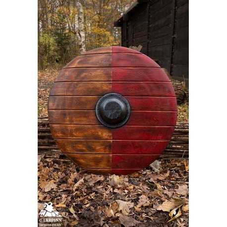 Drang Shield - Red/Wood - 32IN - LARP