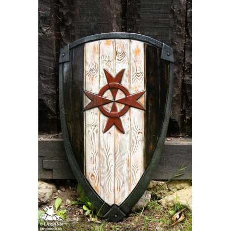 Red Templar Shield - 36IN x 24IN - LARP