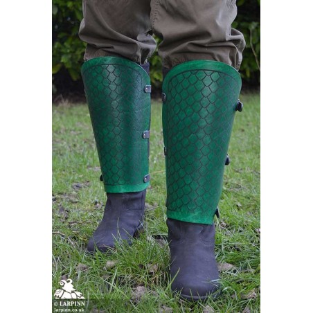 Green Scale Greaves