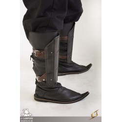 Dark Drake Leg Protection Greaves - Epic Dark Metal
