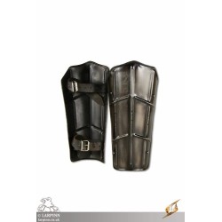 Dark Drake Leg Protection Greaves - Epic Dark Metal