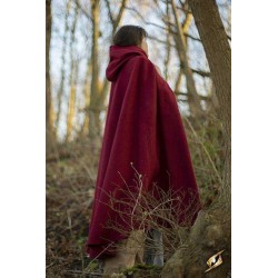 Woollen Cape - Dark Red