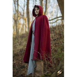 Woollen Cape - Dark Red
