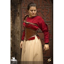 Margot Corset - Brown/Red