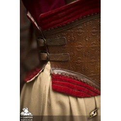 Margot Corset - Brown/Red