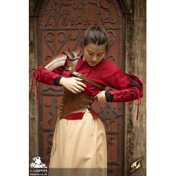 Margot Corset - Brown/Red