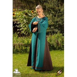 Astrid Dress - Azure / Brown