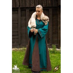 Astrid Dress - Azure / Brown