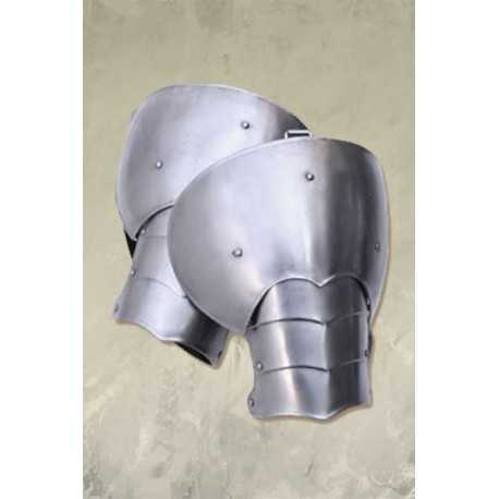 Mark Shoulder Armour - Large - Plain Steel