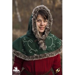 Hood - Fur - Dark Green