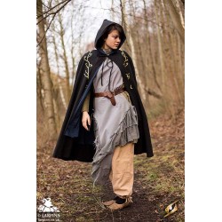 Embroidered Cape/Cloak - Black