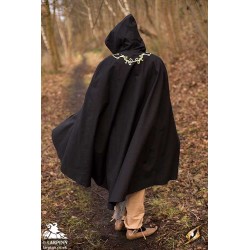 Embroidered Cape/Cloak - Black
